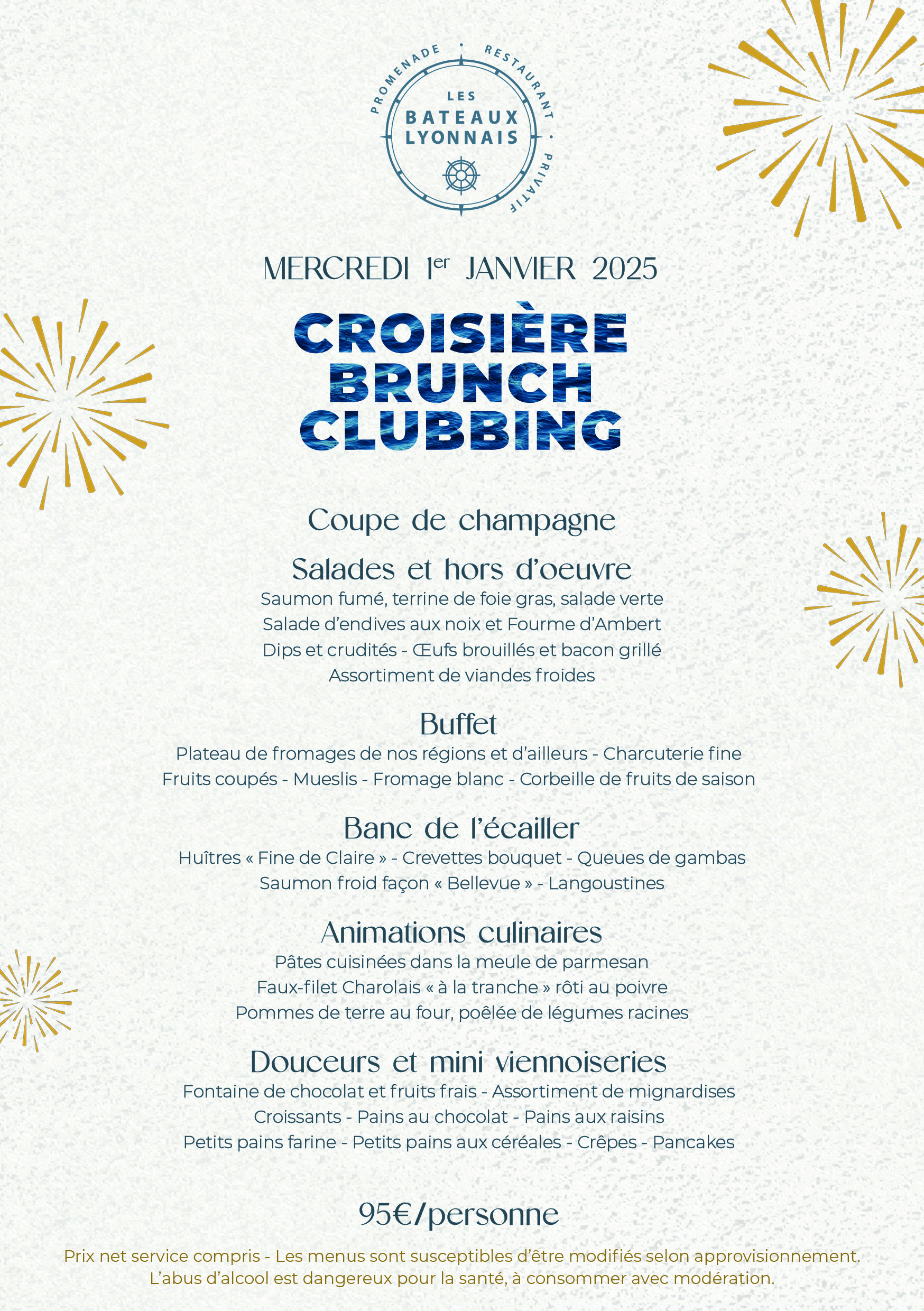 1er Janvier 2025 - Croisière brunch & clubbing