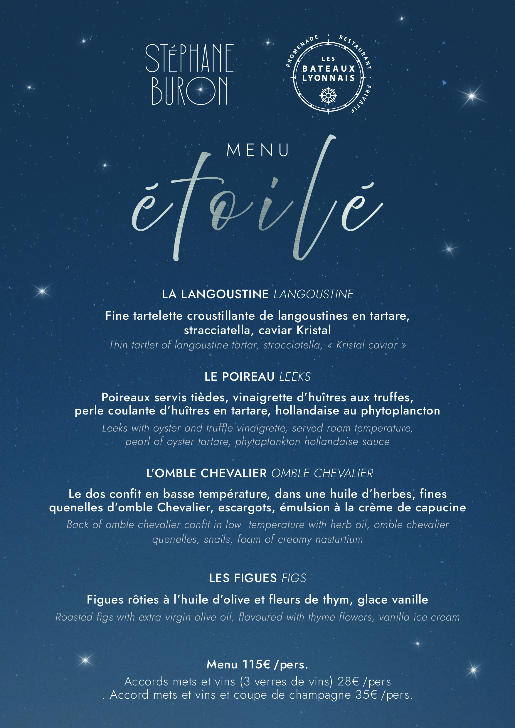 Dîner étoilé avec le Chef Stéphane Buron